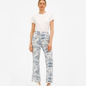 Sincerely Jules Blue and White Patterned Trousers pants